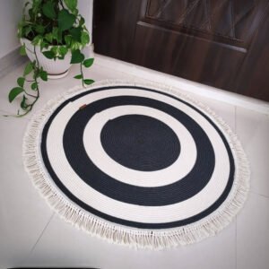 cotton rope rug with tassel